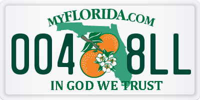 FL license plate 0048LL