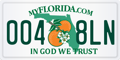 FL license plate 0048LN