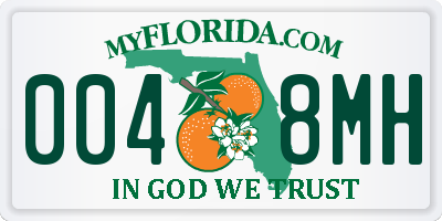 FL license plate 0048MH