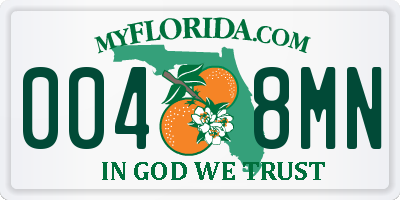 FL license plate 0048MN