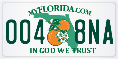 FL license plate 0048NA
