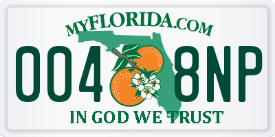 FL license plate 0048NP