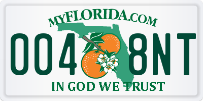 FL license plate 0048NT
