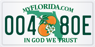 FL license plate 0048OE