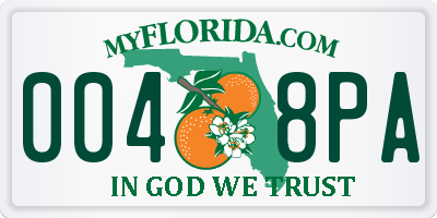 FL license plate 0048PA