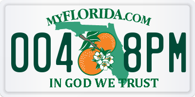 FL license plate 0048PM