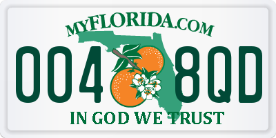 FL license plate 0048QD