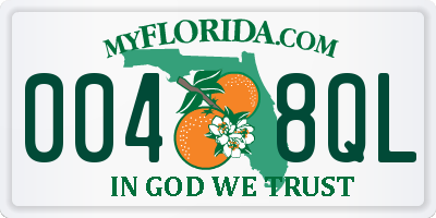 FL license plate 0048QL
