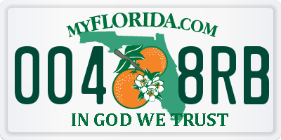 FL license plate 0048RB