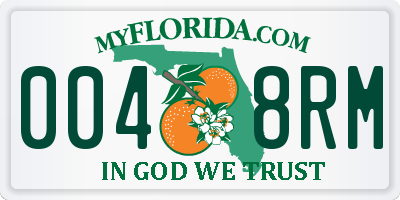 FL license plate 0048RM