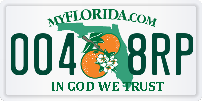 FL license plate 0048RP