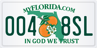 FL license plate 0048SL
