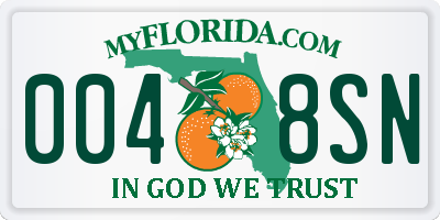 FL license plate 0048SN