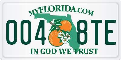 FL license plate 0048TE