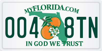 FL license plate 0048TN
