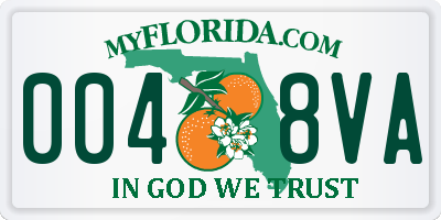 FL license plate 0048VA