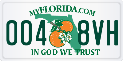 FL license plate 0048VH