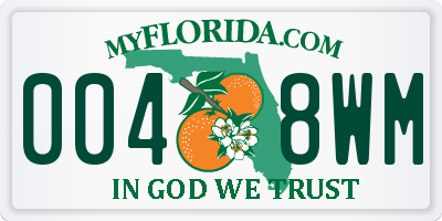FL license plate 0048WM