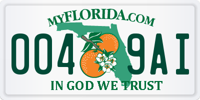 FL license plate 0049AI