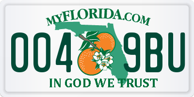 FL license plate 0049BU