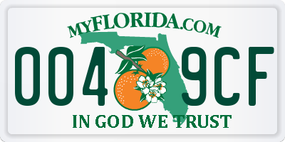 FL license plate 0049CF