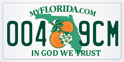 FL license plate 0049CM