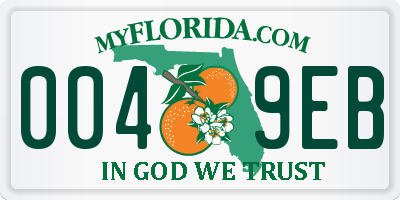 FL license plate 0049EB