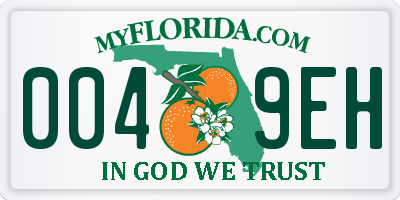 FL license plate 0049EH