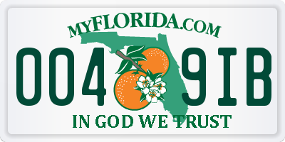 FL license plate 0049IB