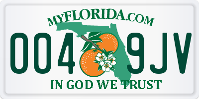 FL license plate 0049JV