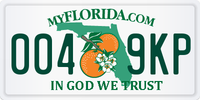 FL license plate 0049KP
