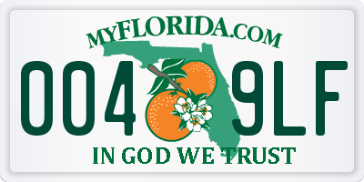 FL license plate 0049LF