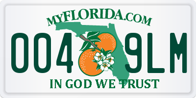 FL license plate 0049LM