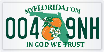 FL license plate 0049NH