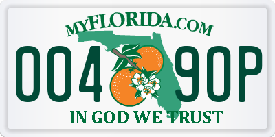 FL license plate 0049OP