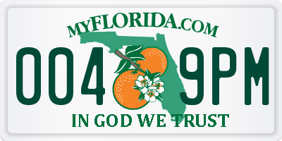 FL license plate 0049PM