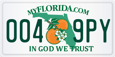FL license plate 0049PY