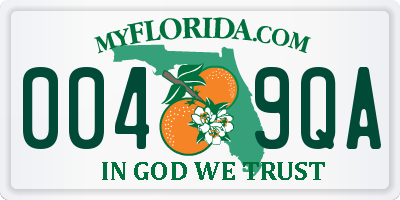 FL license plate 0049QA