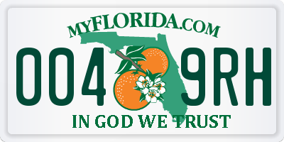 FL license plate 0049RH