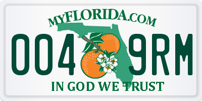 FL license plate 0049RM