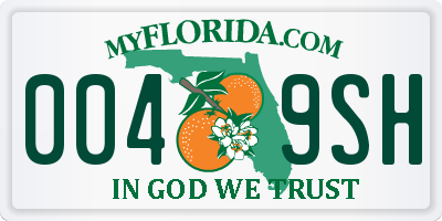 FL license plate 0049SH