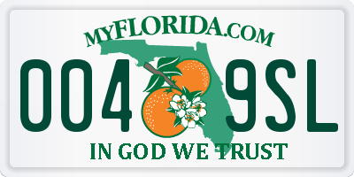 FL license plate 0049SL
