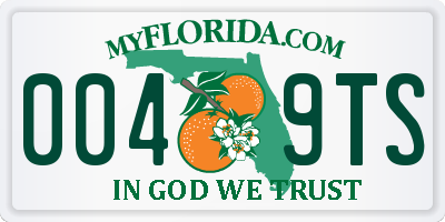 FL license plate 0049TS