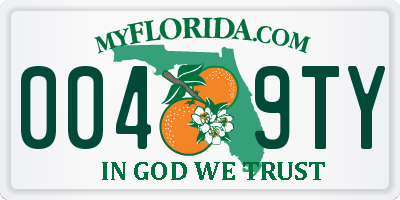 FL license plate 0049TY