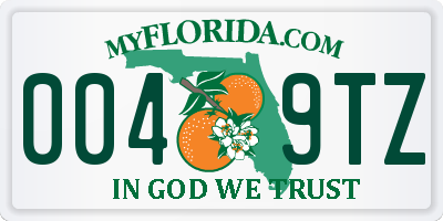 FL license plate 0049TZ