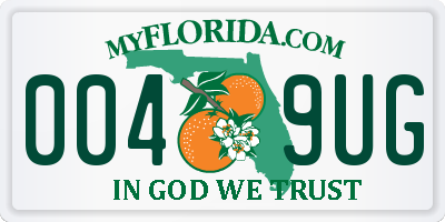 FL license plate 0049UG