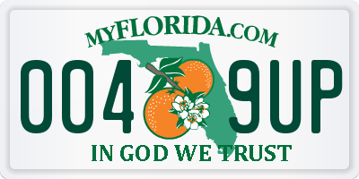 FL license plate 0049UP