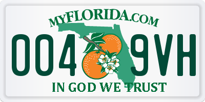 FL license plate 0049VH