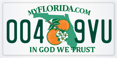 FL license plate 0049VU