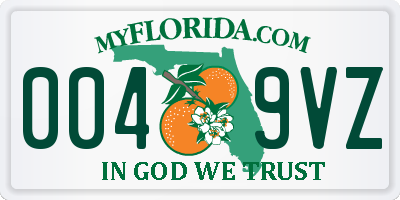 FL license plate 0049VZ